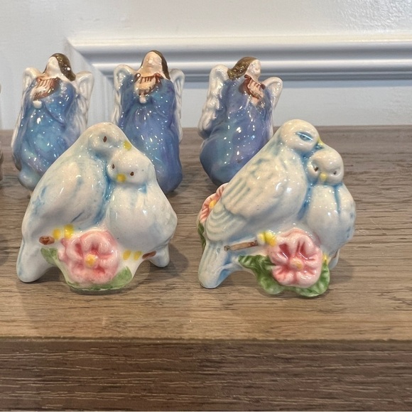 Vintage 1983 Avon Love Birds Doves and Angels Candle Huggers/Napkin Holder - Picture 7 of 14